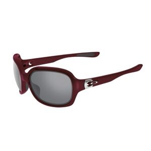 Oakley Women's Maroon Sunglasses with Silver Accents